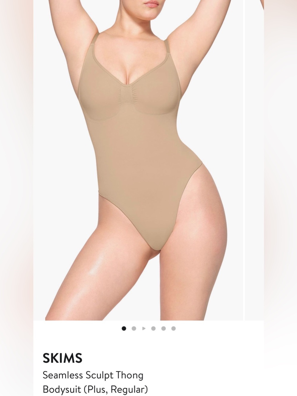 SKIMS Seamless Sculpt Thong Bodysuit in Clay - size Medium - NWOT